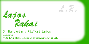 lajos rakai business card